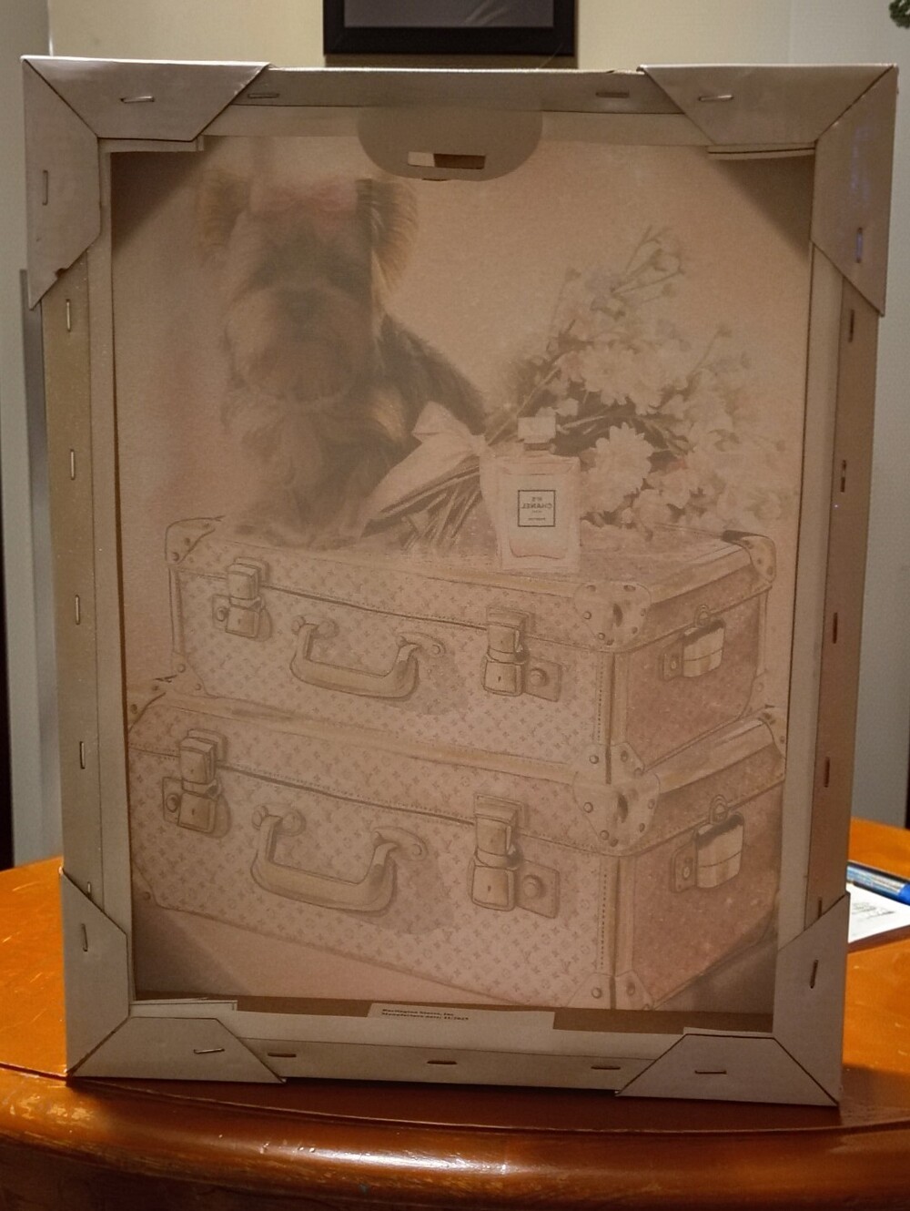 Design District Hand-Embellished Canvas Art - Travel Chanel Yorkie - Picture 2 of 4